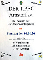 Logo Billardverein beim Arnstorfer Weihnachtsmarkt 2019.