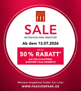 Banner Sale im Fashion Park Arnstorf