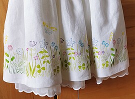 Banner Stoffdruckkurs im Freilichtmuseum: Blüten und Frühlingswiese