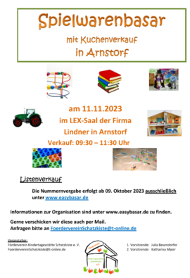 Banner Spielwarenbasar in Arnstorf 