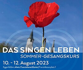 Banner "Das Singen leben" Sommer-Gesangskurs 