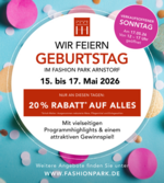 Logo Fashion Park Arnstorf Geburtstag