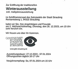 Banner Neujahrsempfang der Gemeinschaft Bildender Künstler Straubing