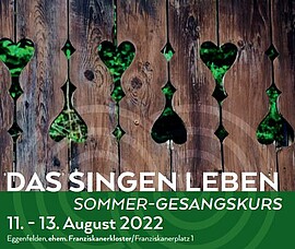 Banner DAS SINGEN LEBEN - Sommer-Gesangskurs 
