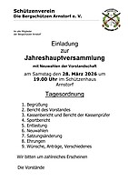 Logo Jahreshauptversammlung der Bergschützen Arnstorf