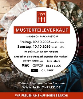 Banner Musterteileverkauf
